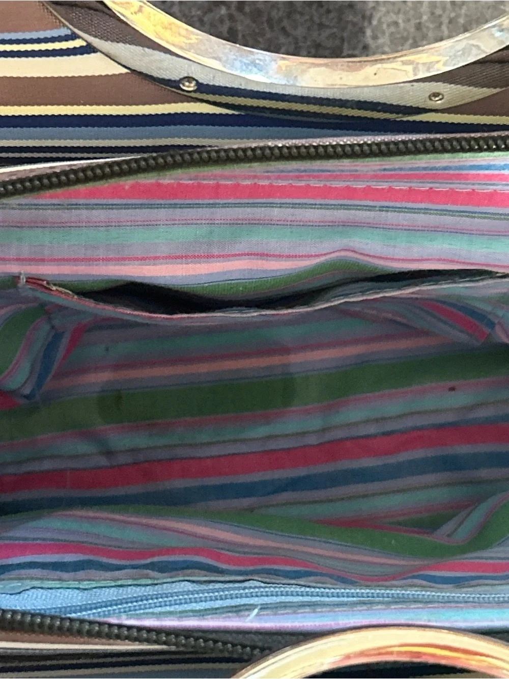 Vintage Kate Spade Multicolored Striped Handbag